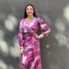 Vestidos der fiesta estampados midi